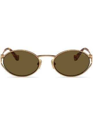 miu miu oval frame sunglasses|miu miu sunglasses sale.